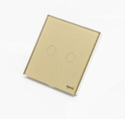 Tosyco Întrerupător dimabil dublu cu touch (tactil) din sticlă (TOS-CDIM2-G)