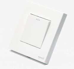 Tosyco Întrerupător simplu mecanic cu ramă sticlă [CLONE] (TOS-CMP1G1W-W)