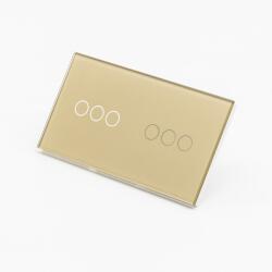 Tosyco Întrerupător simplu cu touch (tactil) din sticlă [CLONE] [CLONE] [CLONE] [CLONE] (TOS-C3G3G-G)