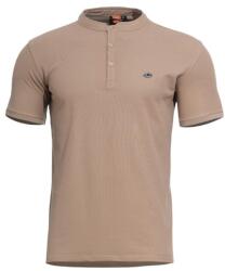 Pentagon Levantes Henley gombos póló, Tan Brown