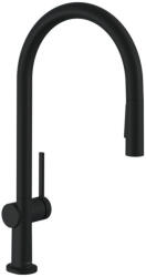 Hansgrohe M54, Talis mosogatócsaptelep kihúzható spray-vel, EcoSmart, fekete matt, 72842670 (HAN-72842670)