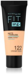 Maybelline Fit Me! Matte+Poreless machiaj mat pentru piele normală și grasă culoare 122 Creamy Beige 30 ml