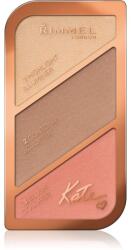 Rimmel Kate контурираща палитра за лице цвят 002 Coral Glow 18, 5 гр
