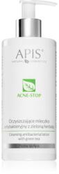 APIS NATURAL COSMETICS Acne-Stop Home TerApis почистващо и отстраняващо грим мляко със зелен чай 300ml