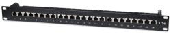 Manhattan Patch panel - CAT5e FTP árnyékolt patch panel, 24 portos, 1U, Fekete PC (513487)