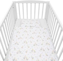 NEW BABY Pamut szett a kiságyba töltöttél New Baby Libák 90x120 cm