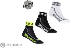 Sensor 3-PACK RACE LITE SMALL HANDS zokni, fekete/fehér (3/5 (EU 35-38))