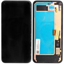  G949-00116-01 Gyári Google Pixel 5 OLED kijelző érintővel fekete kerettel előlap, ragasztóval (G949-00116-01)