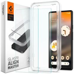 Spigen AGL04695 Google Pixel 6a Spigen GlastR Align Master edzett üveg képernyővédő fólia, felhelyezést segítő kerettel, 2db-os csomag, átlátszó (AGL04695)