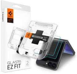 Spigen AGL07972 Samsung Galaxy Z Flip6 Spigen GlastR EZ Fit edzett üveg képernyővédő fólia, felhelyezést segítő kerettel, 2 db-os csomag, átlátszó (AGL07972)