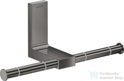 Hansgrohe AXOR UNIVERSAL RECTANGULAR dupla wc papír tartó, polírozott fekete króm 42657330 (42657330)