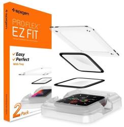 Spigen AFL01219 SPIGEN EZ FIT kijelzővédő üveg 2db (2.5D lekerekített szél, 0.2mm, 9H, NEM íves) FEKETE [Apple Watch Series SE 40mm] (AFL01219)