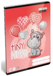 Lizzy Card Tiny Hippo vízilovas sima füzet A5 - 20-32 (LIZ-24147063)