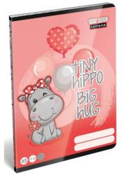 Lizzy Card Tiny Hippo vízilovas kockás füzet A5 - 27-32 (LIZ-24145963)