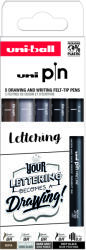 uni 5 darabos rajzmarker készlet Lettering (2UPIN5PASP012)