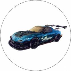 Pictu Hap Ehető papír Need for Speed tuning Mazda RX-7 19, 5 cm - Pictu Hap (pic9000851_kruh)