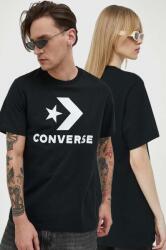 Converse pamut póló fekete, nyomott mintás - fekete L - answear - 7 690 Ft