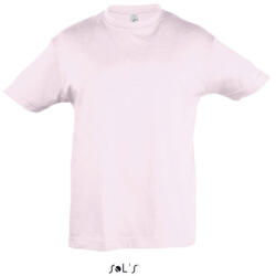 SOL'S Gyerek REGENT KIDS környakas rövid ujjú pamut póló, SOL'S SO11970, Pale Pink-6A (so11970pp-6a)
