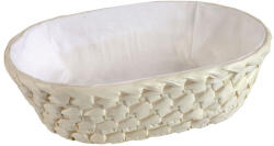 DOMOTTI Cos oval captusit cu material 25x18cm, Palma (68090)
