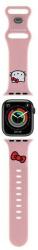 Hello Kitty szíj HKAWLSCHBLP Apple Watch 42/44/45/49mm pink szíj Szilikon Kitty Head szilikon