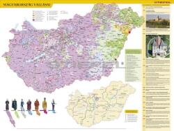 Stiefel Magyarország vallásai iskolai falitérkép (140 x 100 cm) (53507-L)