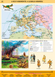Stiefel A helyi háborúktól a globális háborúig, iskolai történelmi oktatótabló (DTK222-L)