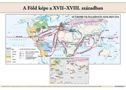 Stiefel A Föld képe a XVII-XVIII. században (160 x 120 cm) iskolai történelmi falitérkép (D16B-XL)