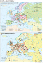 Stiefel Európa a XIX. században (140 x 100 cm) iskolai történelmi falitérkép (D21-L)