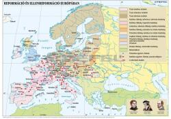 Stiefel Reformáció és ellenreformáció Európában (140 x 100 cm) iskolai történelmi falitérkép (D17-L)