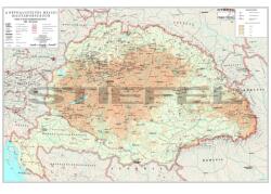 Stiefel A népdalgyűjtés helyei Magyarországon - Kodály és Bartók népdalgyűjtésének helyei, iskolai falitérkép (53217-L)