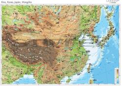 Stiefel Kína, Korea, Japán, Mongólia domborzata (D4849)