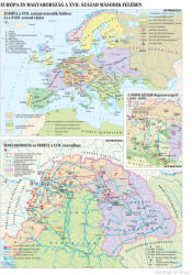 Stiefel Európa és Magyarország a XVII. sz. második felében (120 x 160 cm) iskolai történelmi falitérkép (D18-XL)