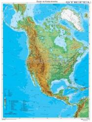 Stiefel Észak-Amerika domborzati térképe (100 x 140 cm) (D47477-L)