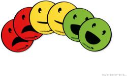  Mágneses emotikonok (smiley), válogatás, 50 mm, 6 db (LM7-123304) - iskolaellato
