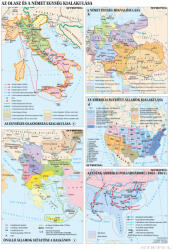 Stiefel Az olasz és a német egység kialakulása (120 x 160 cm) iskolai történelmi falitérkép (D23-XL)