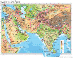 Stiefel Nyugat- és Dél-Ázsia domborzata (160 x 120 cm) (DF47-XL)