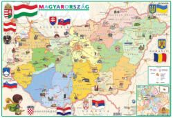 Stiefel Gyerek Magyarország közigazgatása / domborzata könyöklő (377181K)