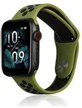 GIGAPACK GP-141149 Apple Watch Ultra 2 49mm / Watch Series 9 45mm / Watch Ultra 49mm sötétzöld/fekete szilikon óraszíj (GP-141149)