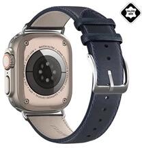 DUX DUCIS GP-149593 Apple Watch Series 9 41mm / Watch Series 8 41mm / Watch Series 7 41mm sötétkék bőr óraszíj (GP-149593)