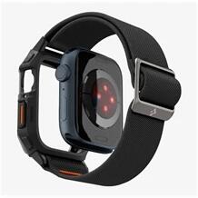 Spigen ACS07103 Apple Watch Series 9 45mm / Watch Series 8 45mm / Watch Series 7 45mm fekete szilikon óraszíj (ACS07103)