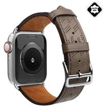 GIGAPACK GP-149379 Apple Watch Series 9 41mm / Watch Series 1 38mm / Watch Series 2 38mm sötétbarna bőr óraszíj (GP-149379)