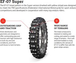 Mitas Enduro FIM - EF-07 SUPER - 130 90-18 [69R] [dunga galbena] Latime 130 Inaltime 90 Janta 18 (530-4118-31)