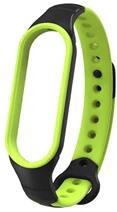 GIGAPACK GP-110029 Xiaomi Mi Band 5 / Mi Band 6 fekete/zöld szilikon óraszíj (GP-110029)