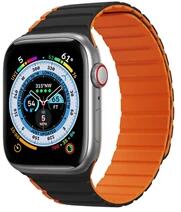 DUX DUCIS GP-142270 Apple Watch Series 9 41mm / Series 3 38mm / Series 2 38mm fekete/narancs szilikon óraszíj (GP-142270)
