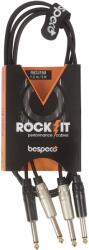 Bespeco ROCKIT Stereo Cable 2x Jack Mono - 2x Jack Mono 1, 5 m