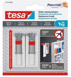 tesa Akasztócsavar, öntapadó, állítható, TESA "Powerstrips®", érzékeny felületre (TE77775)