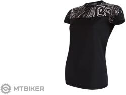 Sensor Coolmax Impress női póló, fekete/tenger (L)