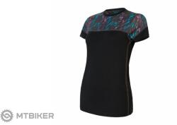 Sensor Merino Impress női póló, fekete/csíkos (XL)