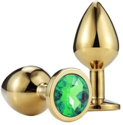 Passion Labs Dop Anal Metallic Buttplug, Large, Auriu/Verde Inchis, Passion Labs