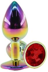 Guilty Toys Dop Anal Metalic, Medium, Multicolor, Piatra Rosie, Guilty Toys